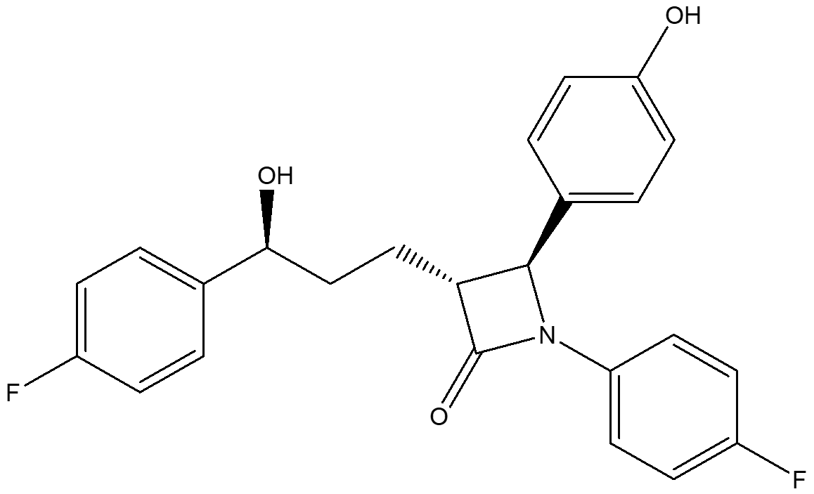 Ezetimibe micronized molecular structure